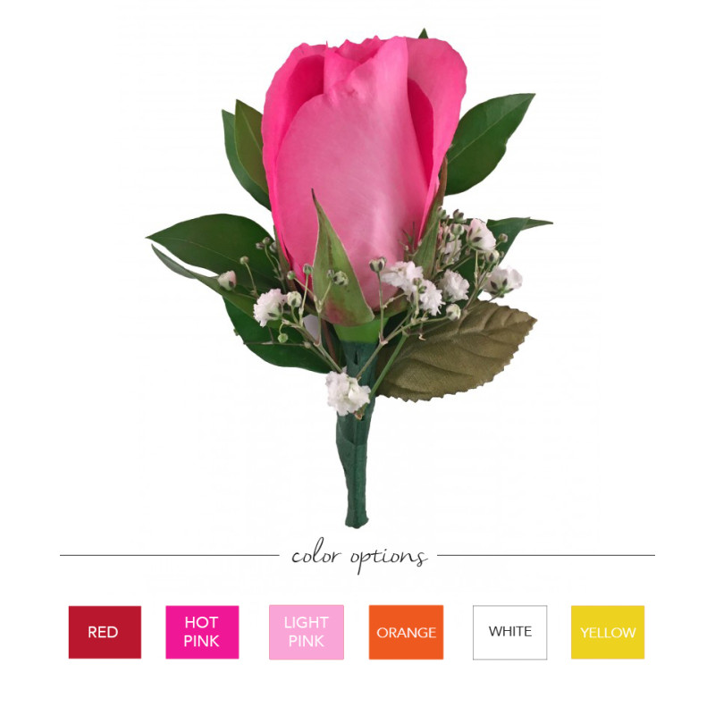 One Rose Boutonniere - Same Day Delivery