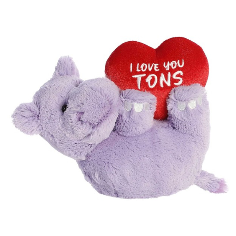 I Love You Tons Purple Hippo - Same Day Delivery