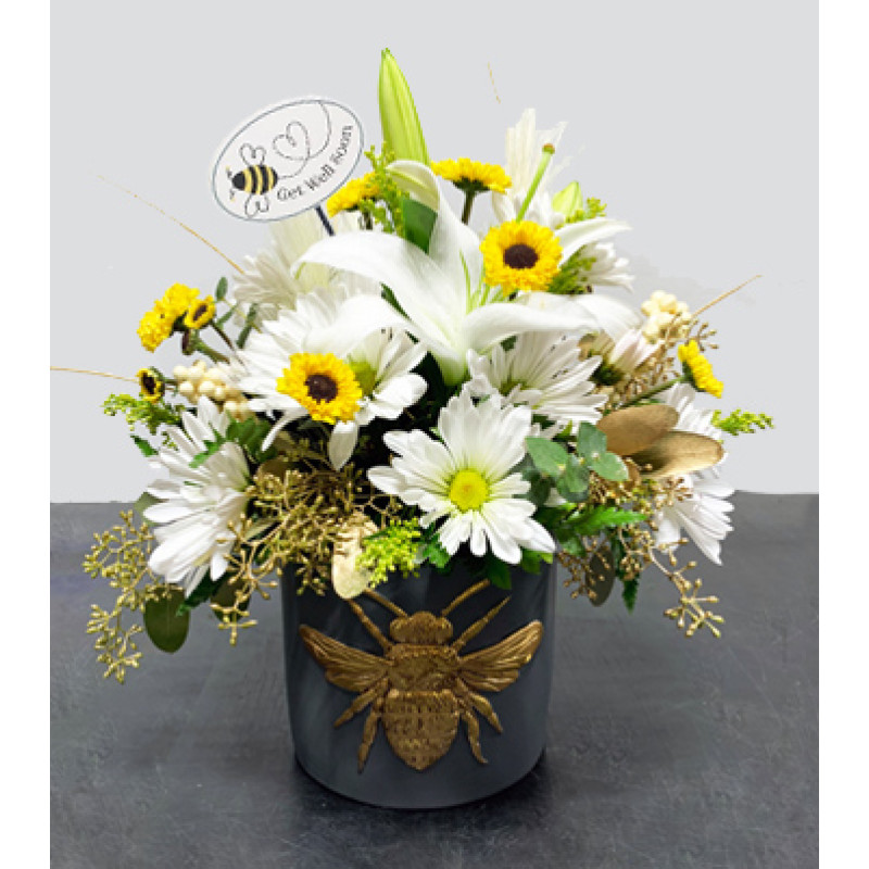 Bee Well Soon Bumble Bee Arrangement - Same Day Delivery
