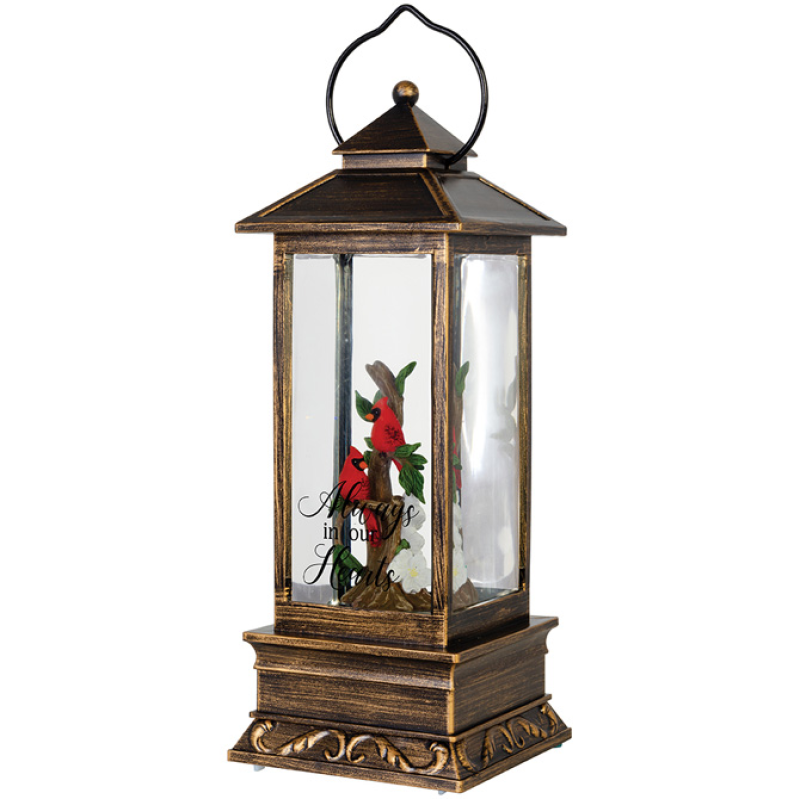 Cardinal Water Glitter Lantern - Same Day Delivery