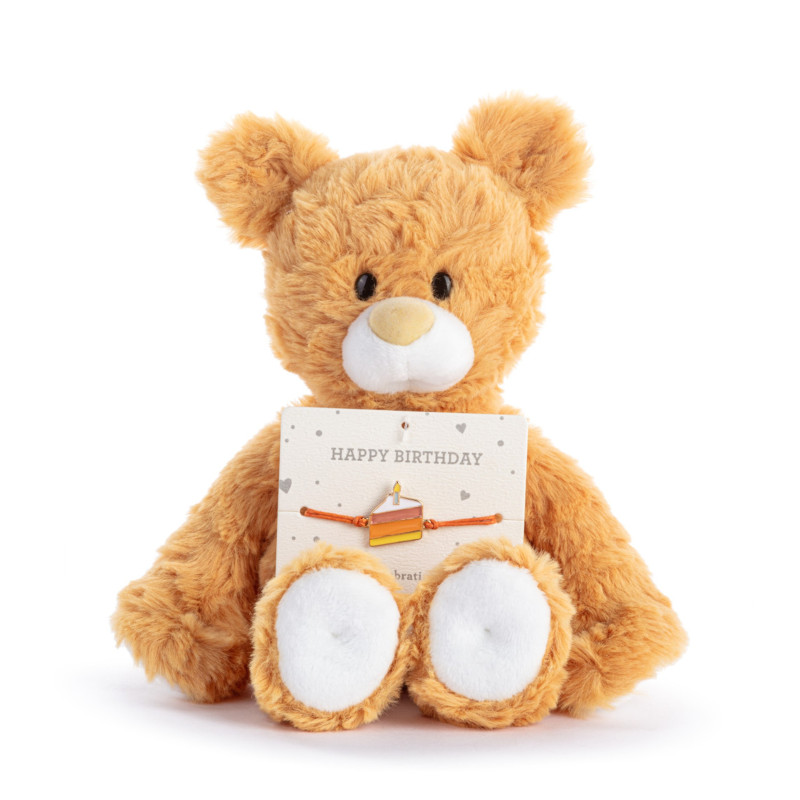 Happy Birthday Orange Bear - Same Day Delivery