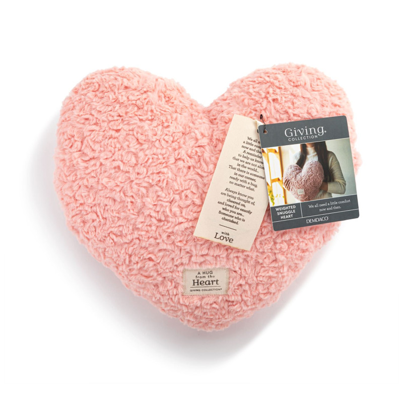 Snuggle Heart Coral Weighted Pillow - Same Day Delivery