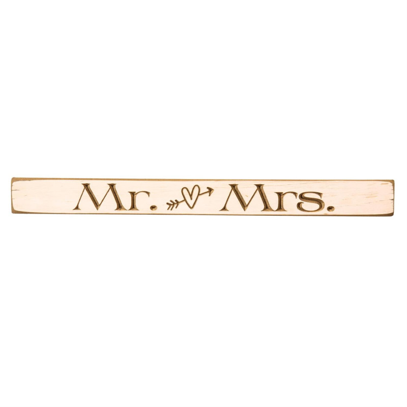 Mr and Mrs Wood Sign - Same Day Delivery