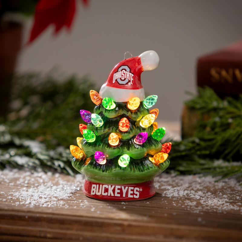Mini Ohio State Christmas Tree - Same Day Delivery