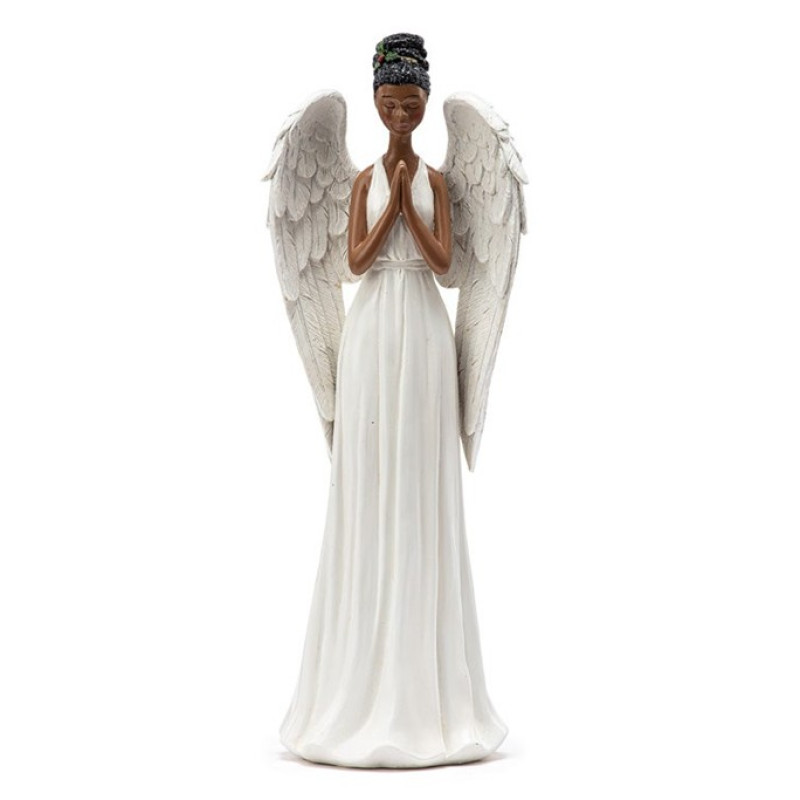 Beautiful African American Praying Angel - Same Day Delivery