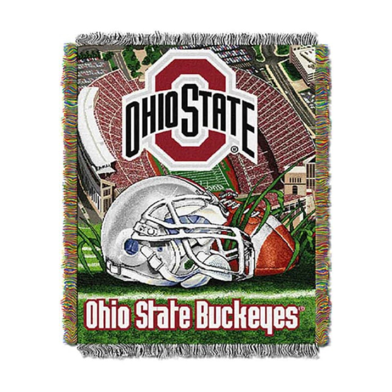 OSU Buckeye Tapestry Throw - Same Day Delivery