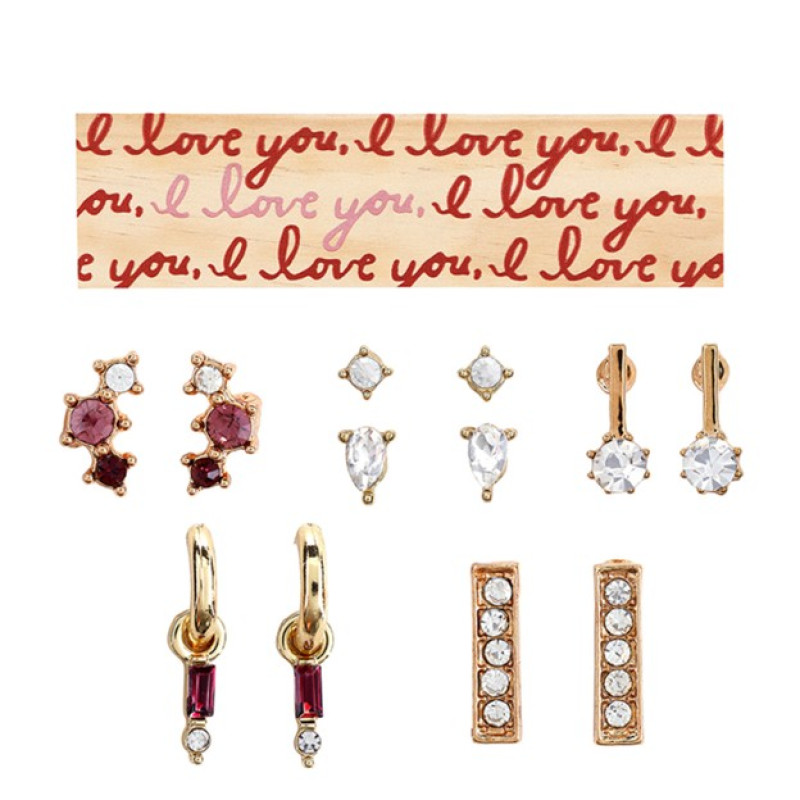 I Love You Bling Boxed Earring Set - Same Day Delivery