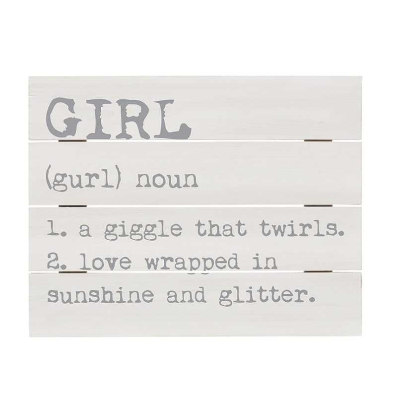 Baby Girl Wooden Sign - Same Day Delivery