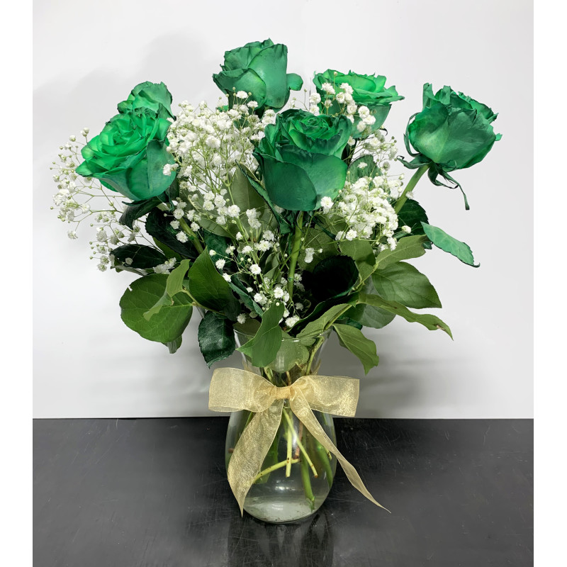 Lucky 6 St Patrick Roses - Same Day Delivery