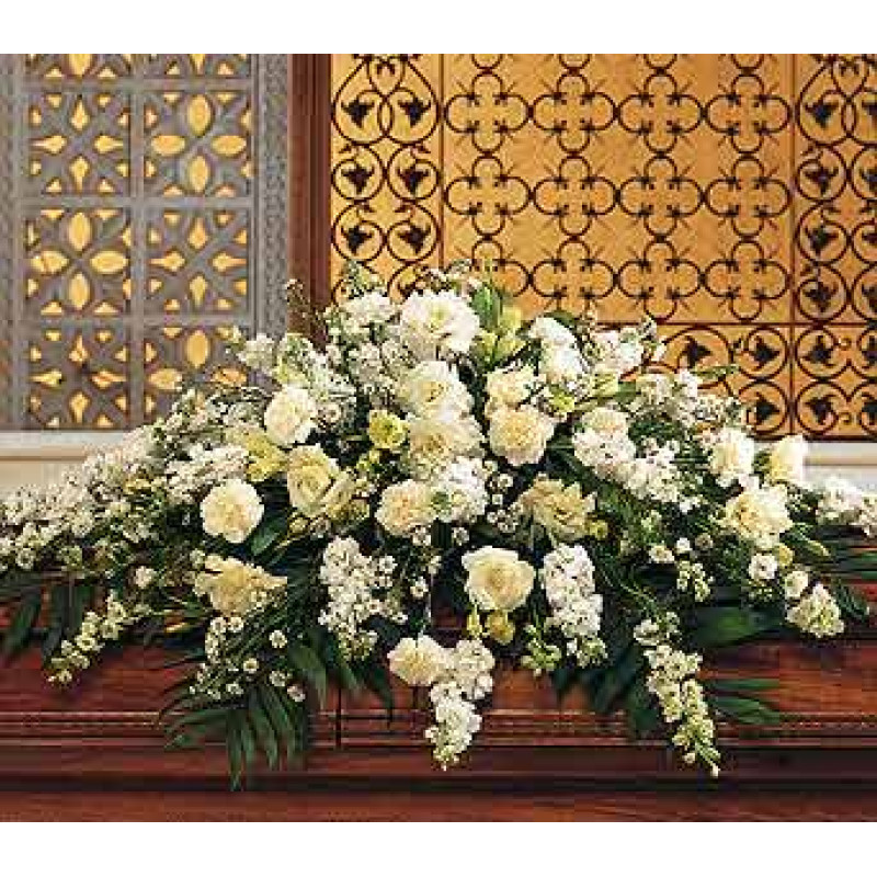 Pure White Casket Spray - Same Day Delivery