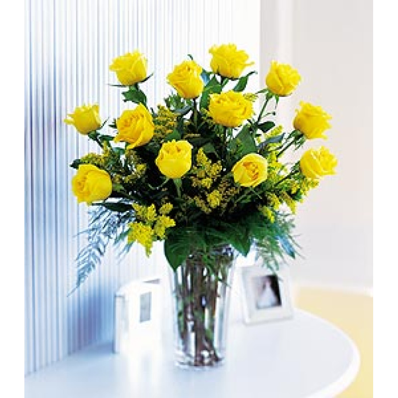 Dozen Yellow Roses - Same Day Delivery