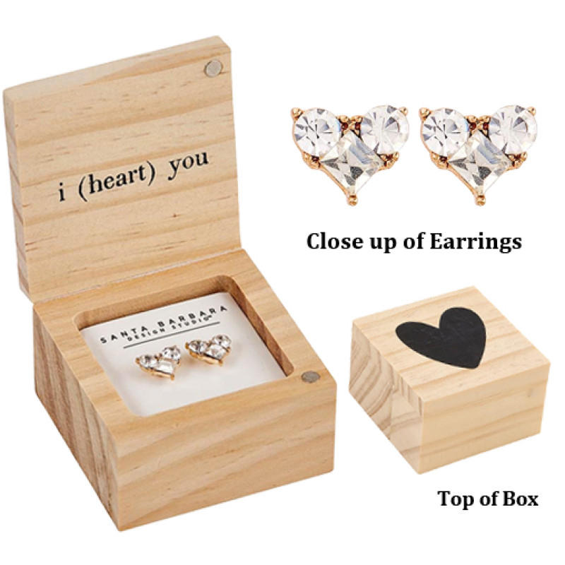 Treasure Box Earrings - I Heart You - Same Day Delivery
