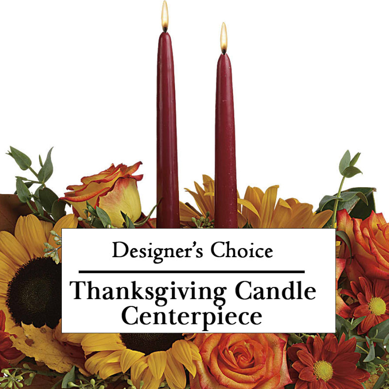 Thanksgiving Candle Centerpiece Designer Choice - Same Day Delivery