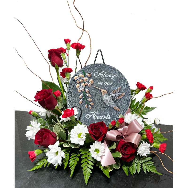 Hummingbird Always In Our Hearts Stone - Same Day Delivery
