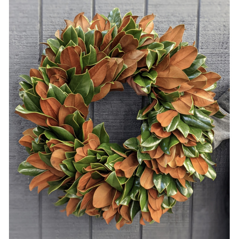 Southern Magnolia Hand Tied Wreath - Same Day Delivery