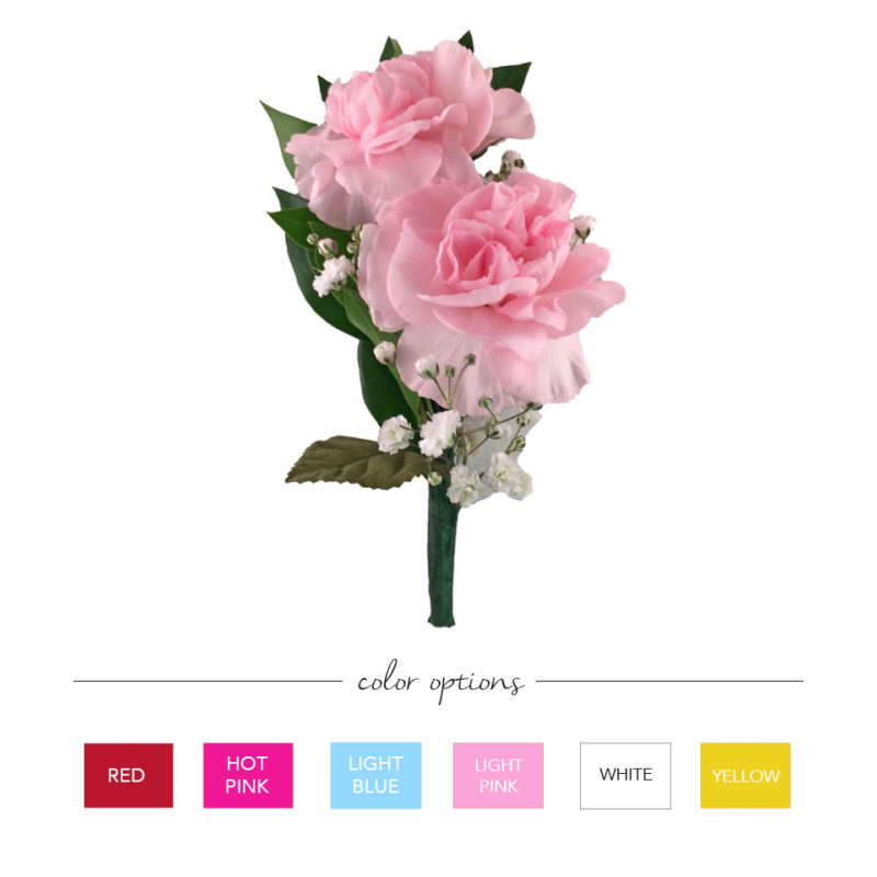 Two Mini Carnation Boutonniere - Same Day Delivery