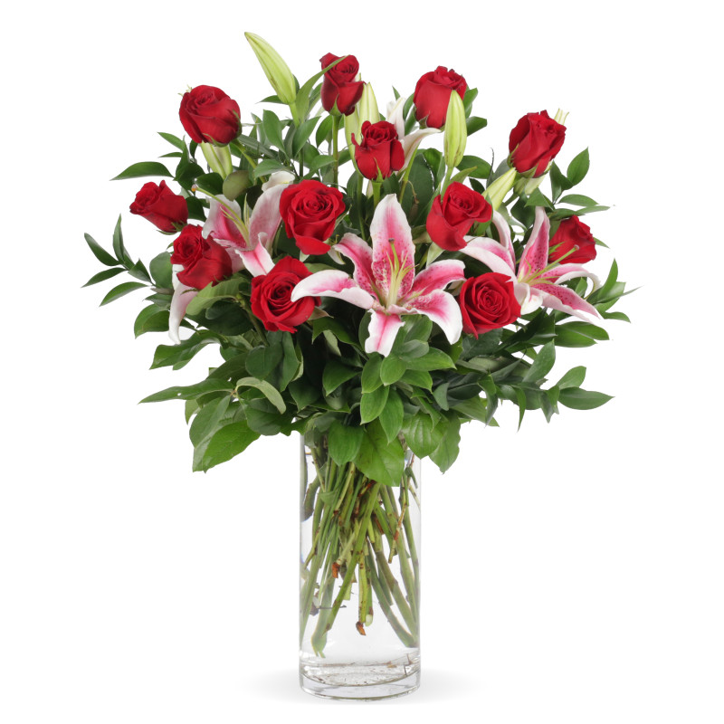 Traditional Dozen Roses Arranged - Same Day Delivery