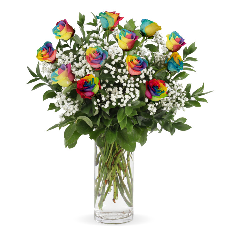 Rainbow Roses  - Same Day Delivery