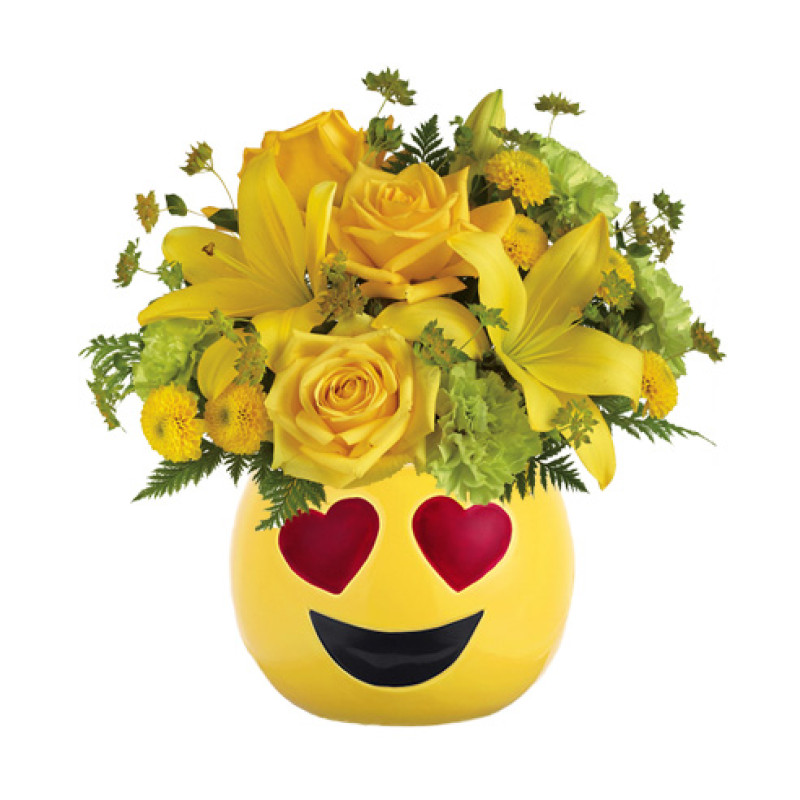 Heart Eyes Smile Arrangement - Same Day Delivery