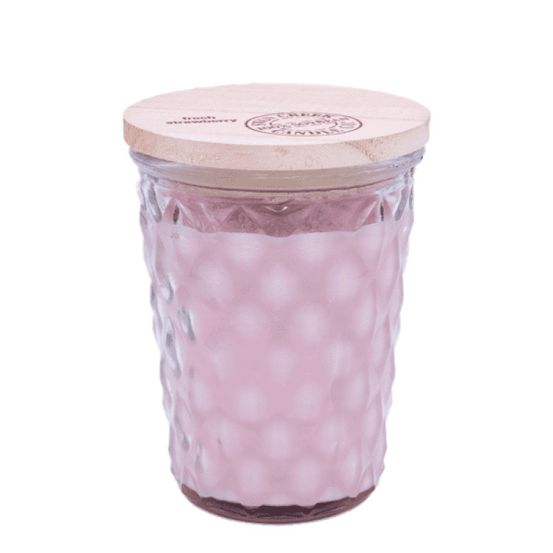 Fresh Strawberry Timeless Glass Jar Candle - Same Day Delivery