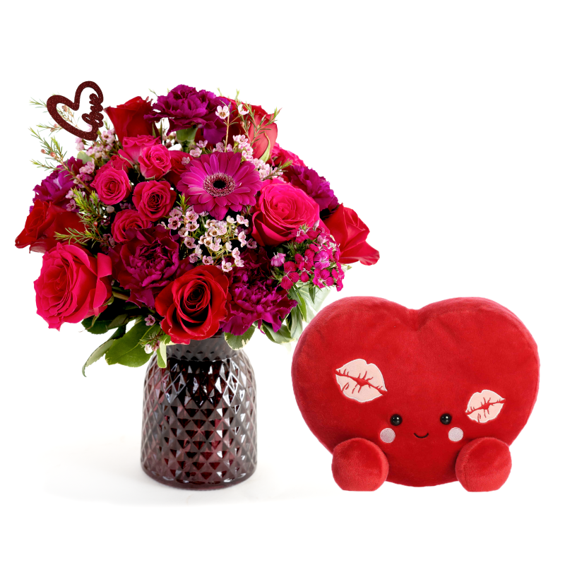 Package Hot Pink Valentine Fancy Upgrade - Same Day Delivery