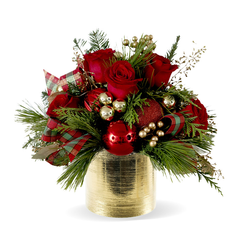 Golden Bells Christmas Arrangement - Same Day Delivery