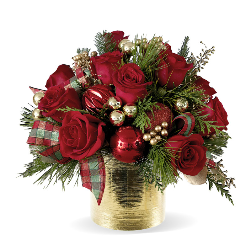 Golden Bells Christmas Arrangement - Same Day Delivery